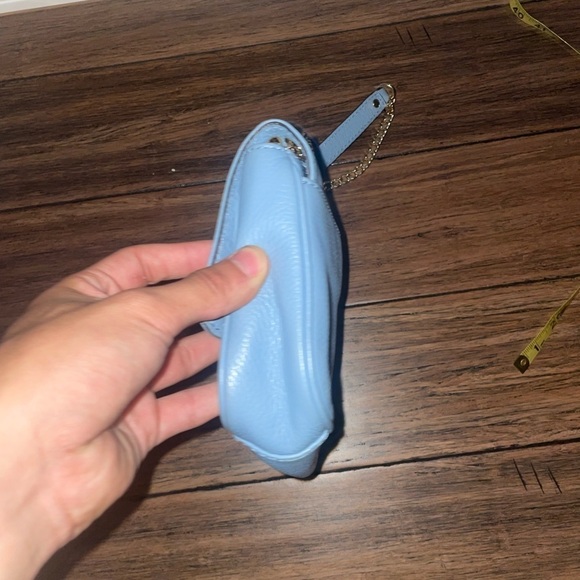 Blue Michael Kors purse blue shoulder bag leather bag fall bag gold chain bag - Picture 8 of 15